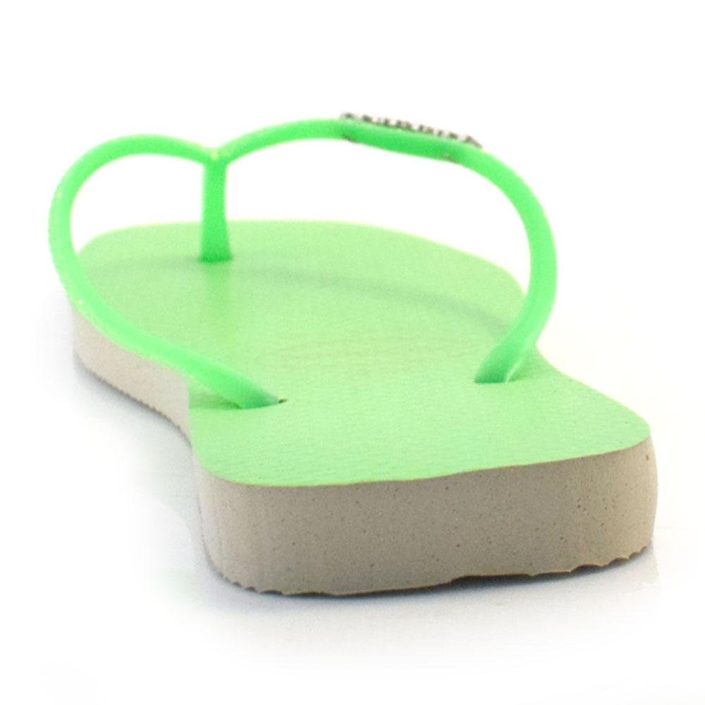 Chinelo Feminino Havaianas Slim Square Glitter 4148927 Verde 4