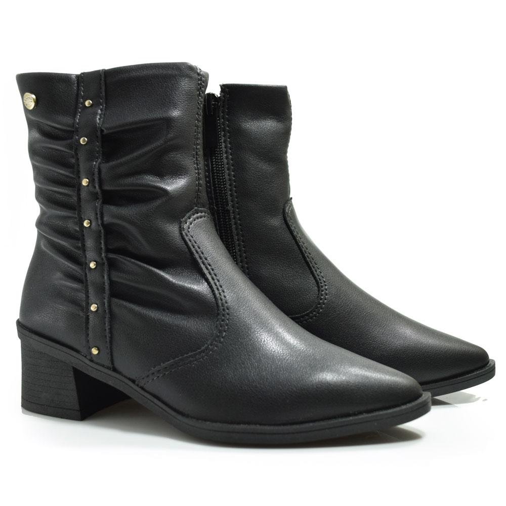 Bota de Cano Curto Infantil Pink Cats V5344 Preto 2