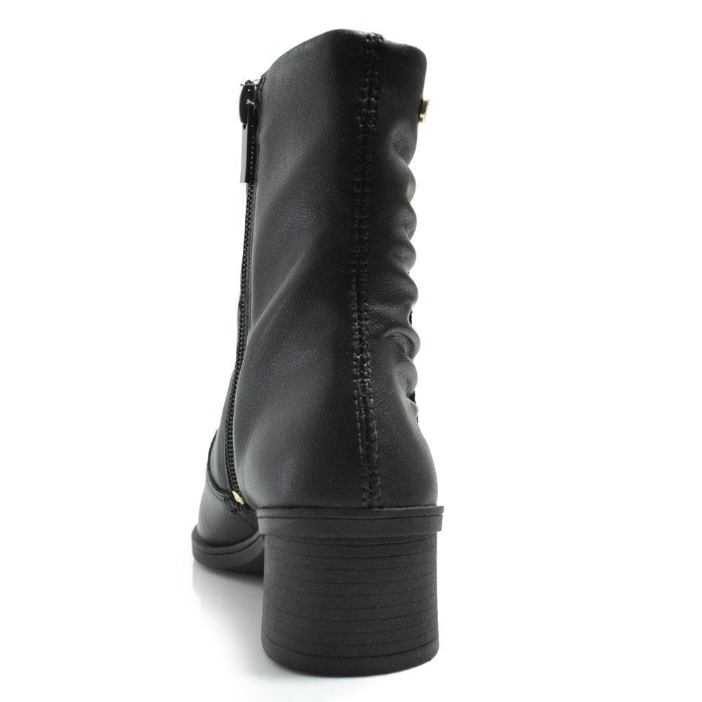 Bota de Cano Curto Infantil Pink Cats V5344 Preto 4