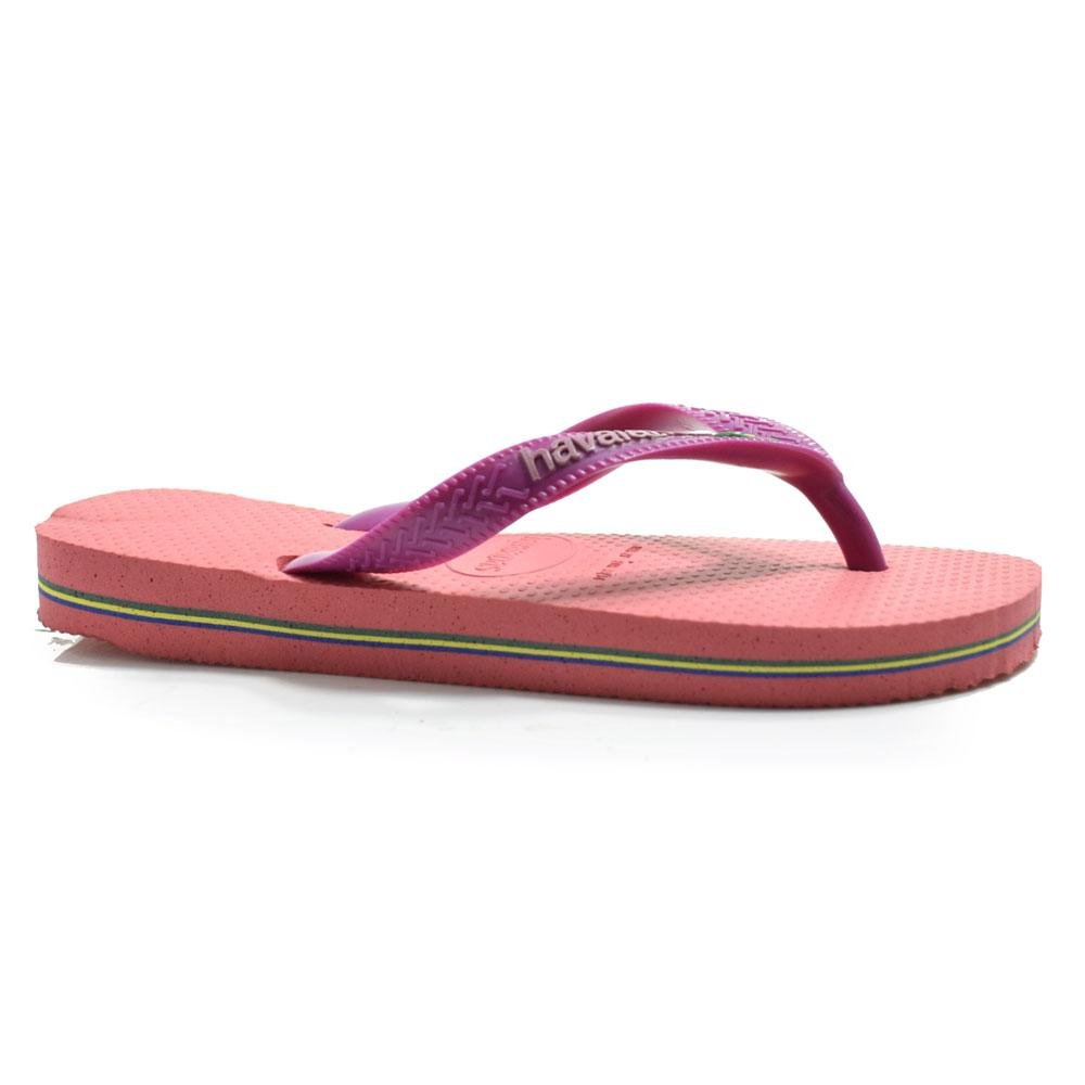 Chinelo Infantil Havaianas Brasil Logo 4110850 INF Rosa 2