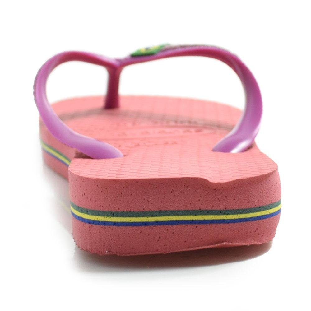 Chinelo Infantil Havaianas Brasil Logo 4110850 INF Rosa 4
