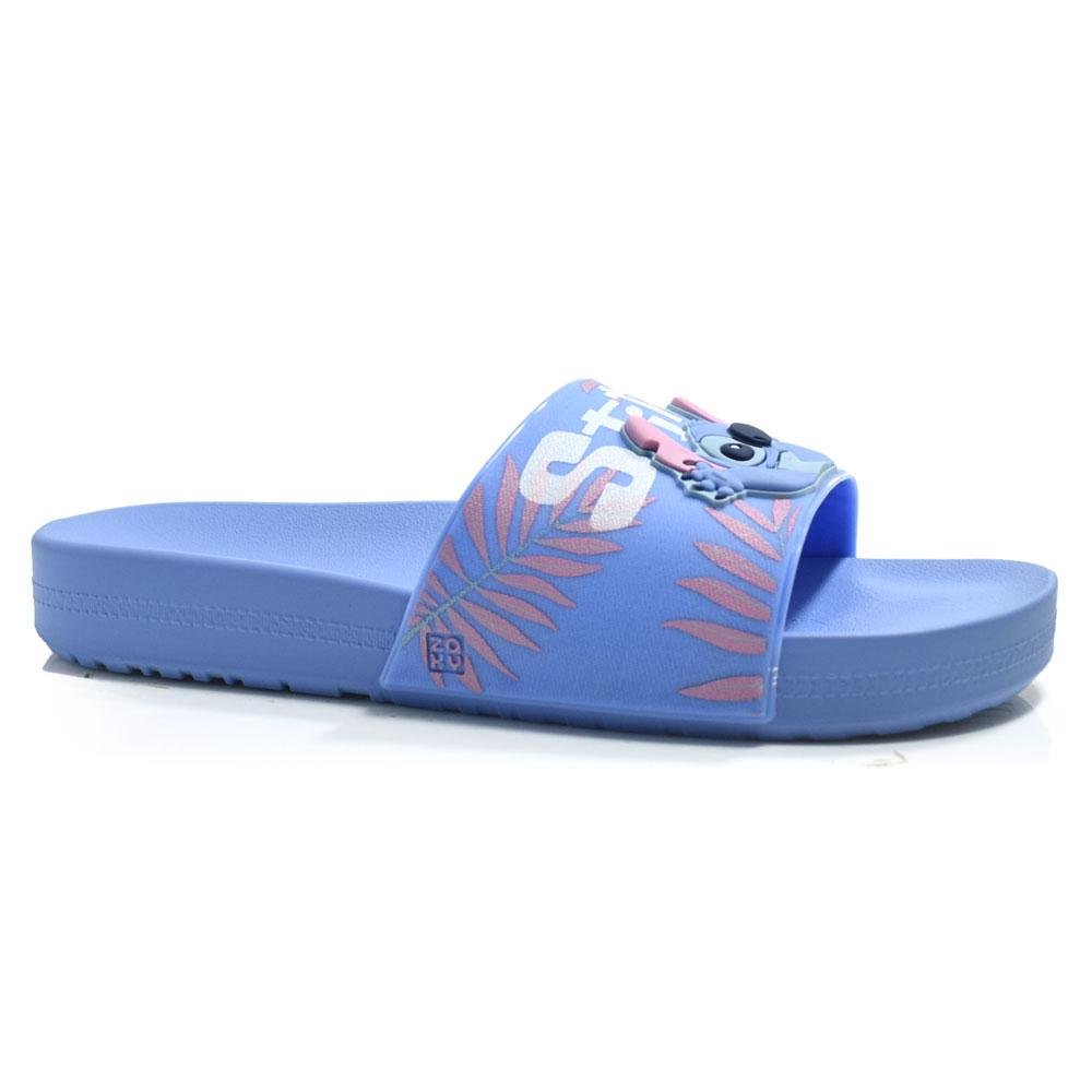 Chinelo Slide Stitch Zaxy 19198 Azul 2