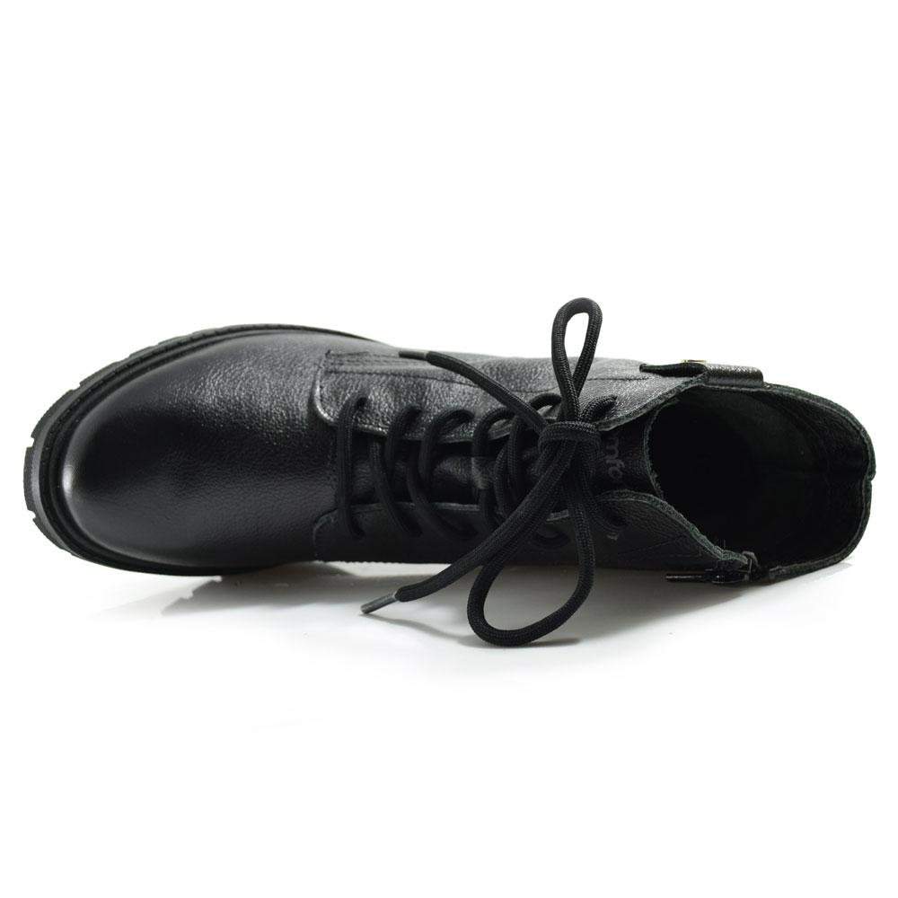Coturno de Couro e Salto Bloco Comfortflex 2577301 Preto 5