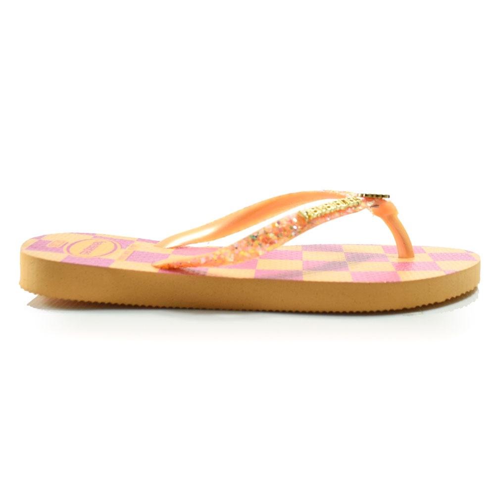 Chinelo Havaianas Infantil Slim Glitter 4146976 Laranja 3