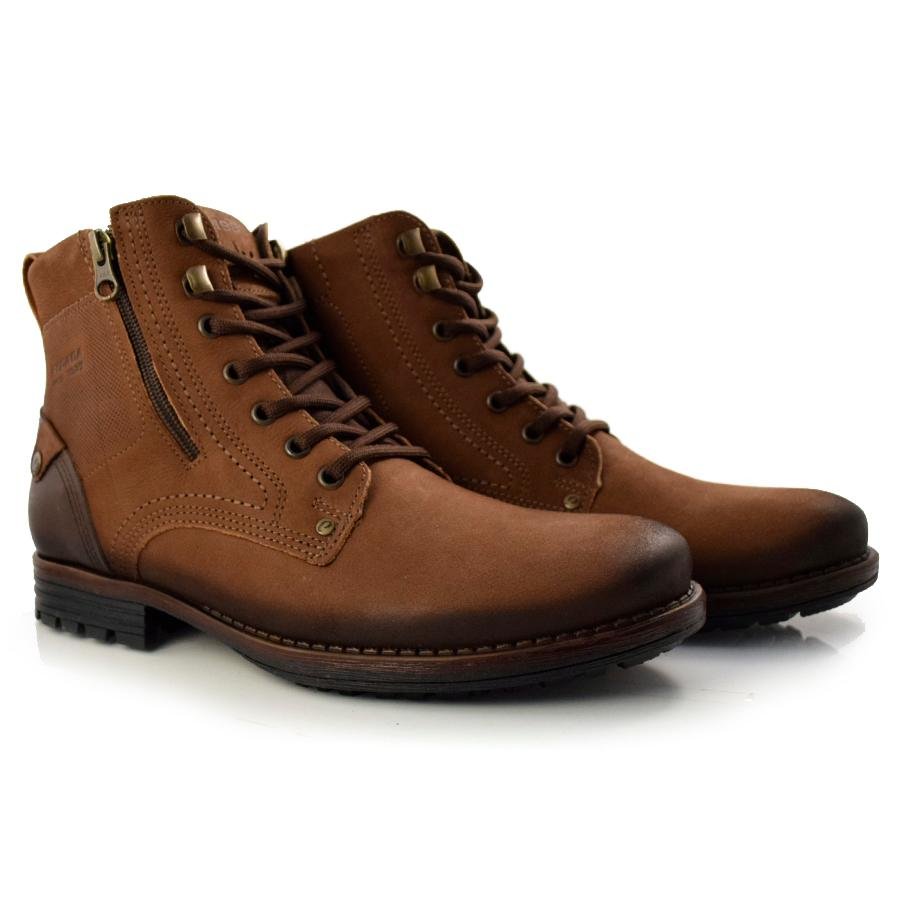 Coturno Masculino de Couro Pegada 180745 Marrom 2