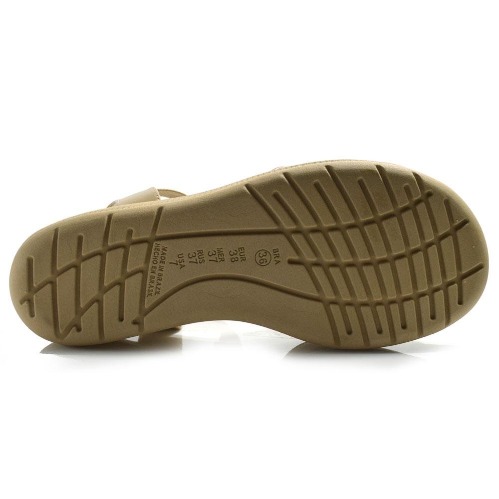 Sandália Anabela Feminina Comfortflex 2586404 Bege 7