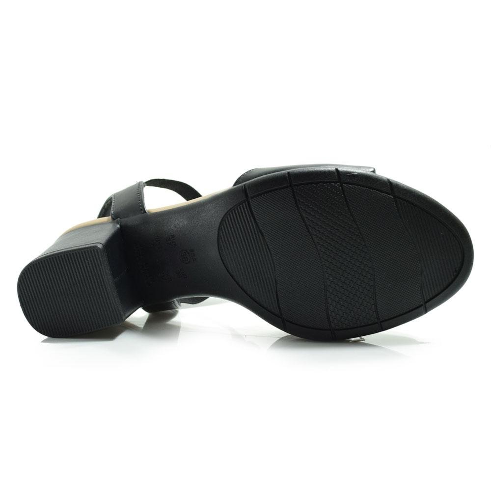 Sandália de Salto Bloco Feminina Comfortflex 2557403 Preto 7