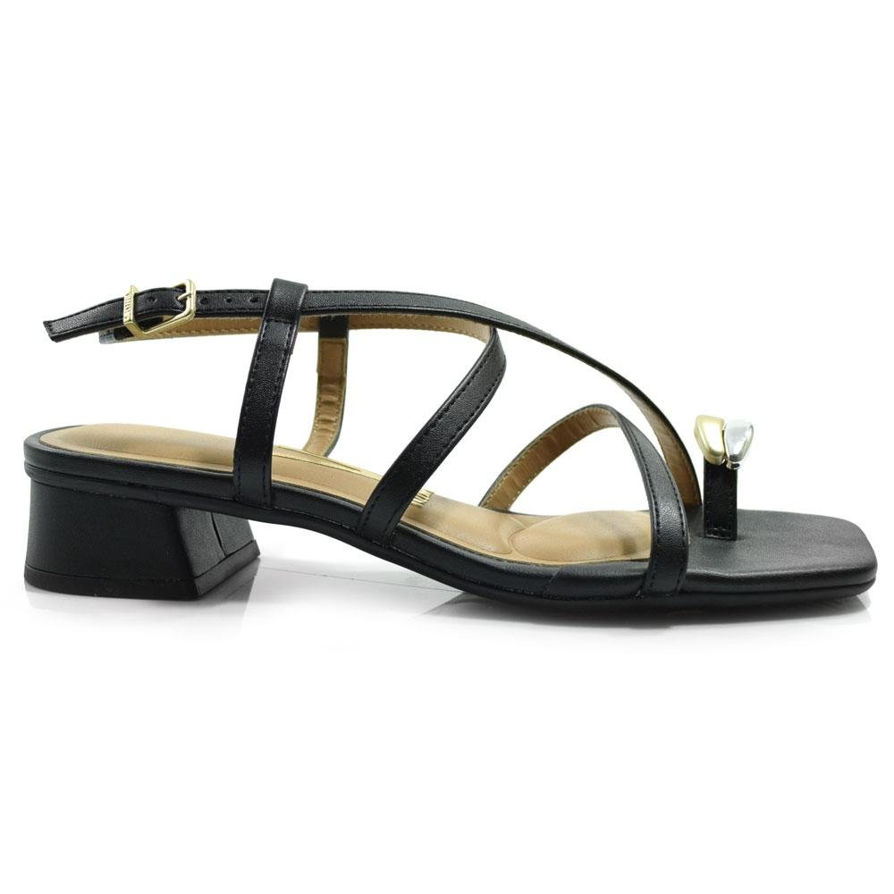 Sandália de Salto Bloco Feminina Vizzano 6454.123.7286 Preto 3