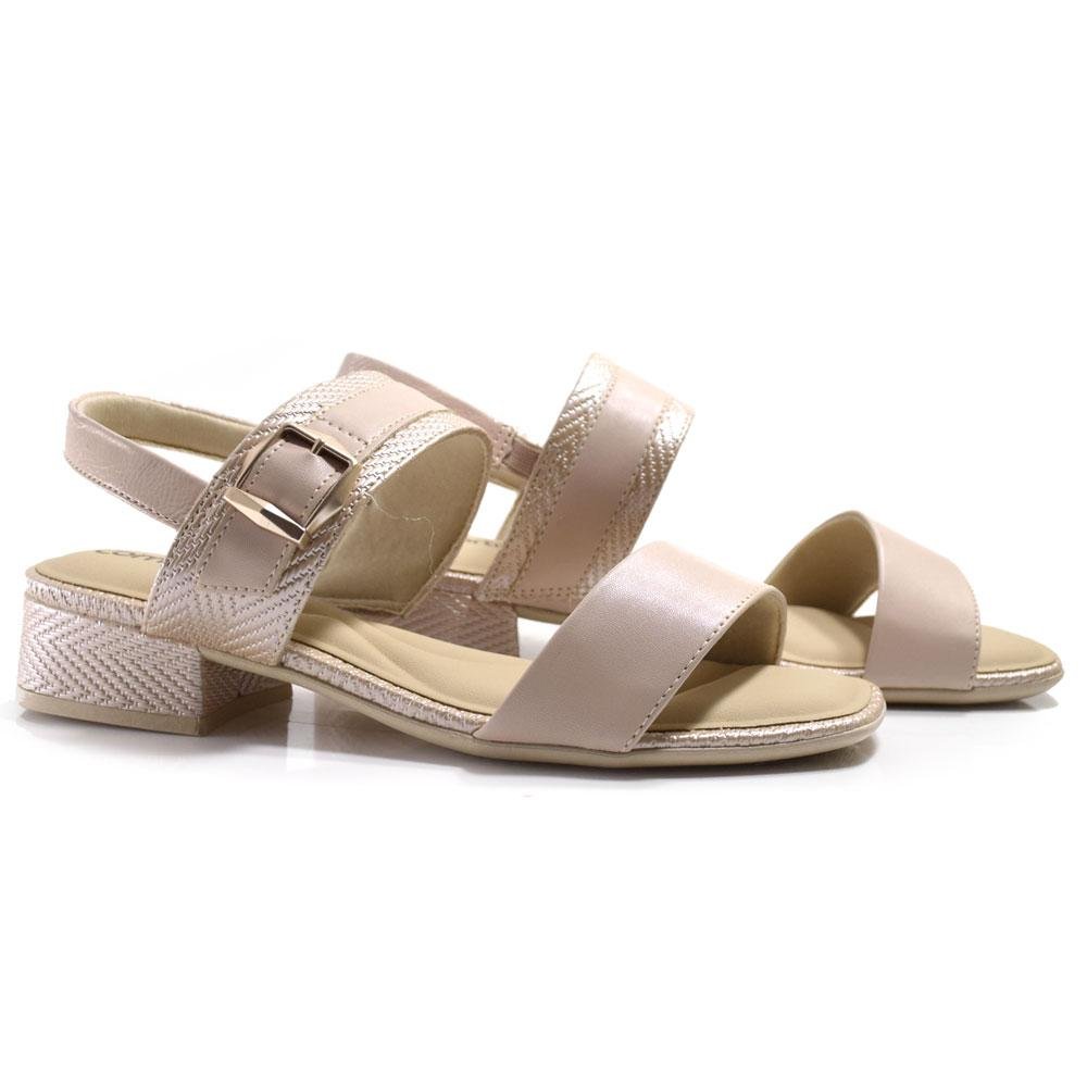 Sandália de Salto Bloco Feminina Comfortflex 2555303 Rosa 2