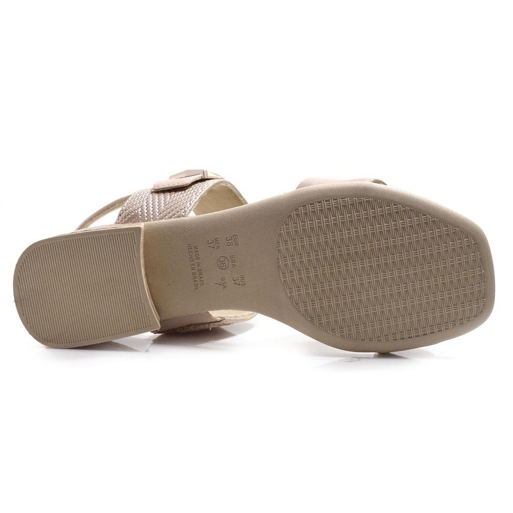 Sandália de Salto Bloco Feminina Comfortflex 2555303 Rosa 7