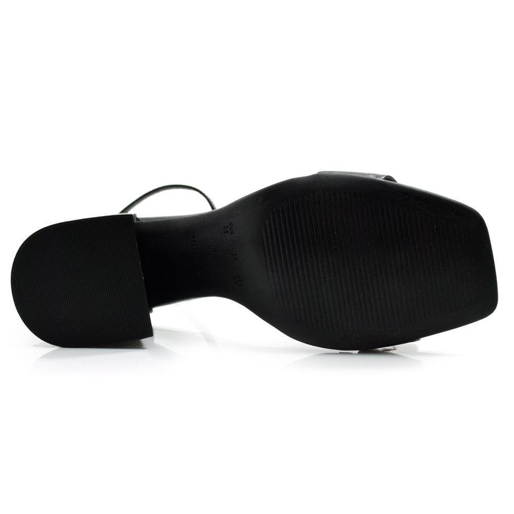 Sandália Feminina de Couro e Salto Bloco Suzzara 46902-02 Preto 7
