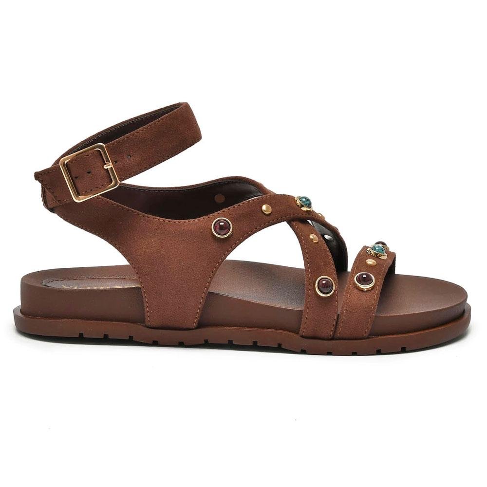 Sandália Flat Feminina Via Marte 174-016-01 Marrom 4