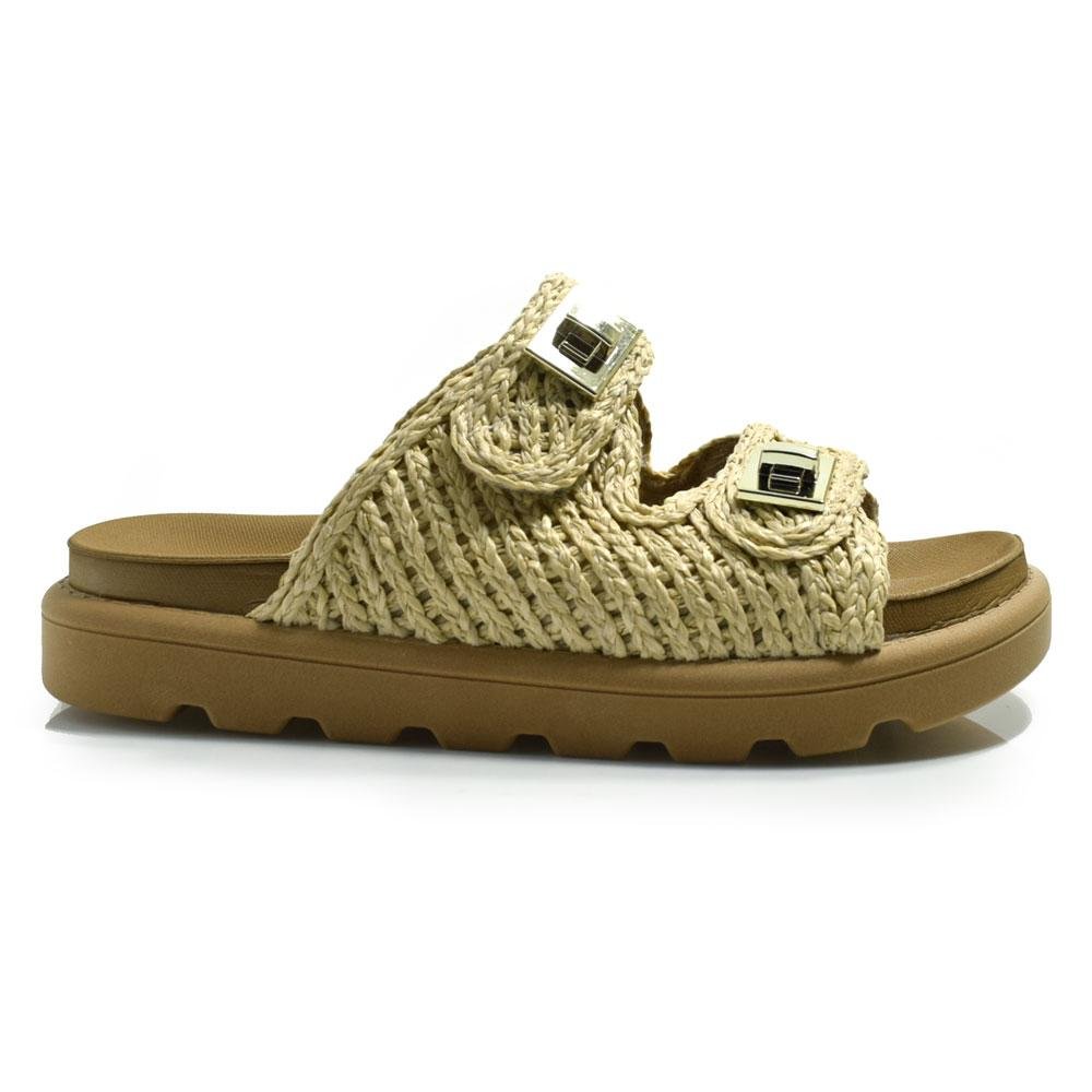Sandália Flat Feminina Vizzano Bege 3