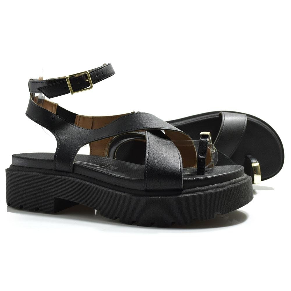 Sandália Flat Feminina Vizzano 6499.122.7286 Preto 2