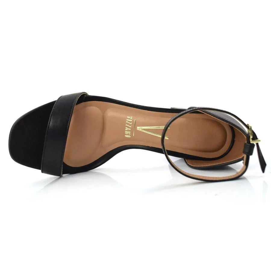 Sandália Feminina com Salto Bloco Vizzano 6428104-7286 Preto 4