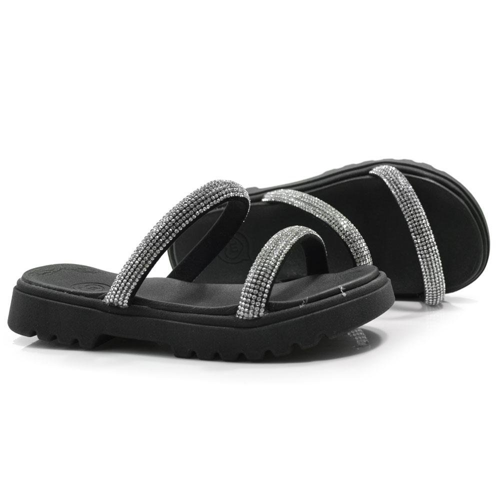 Sandália Flat Infantil Molekinha 2344.127.26466 Preto 2