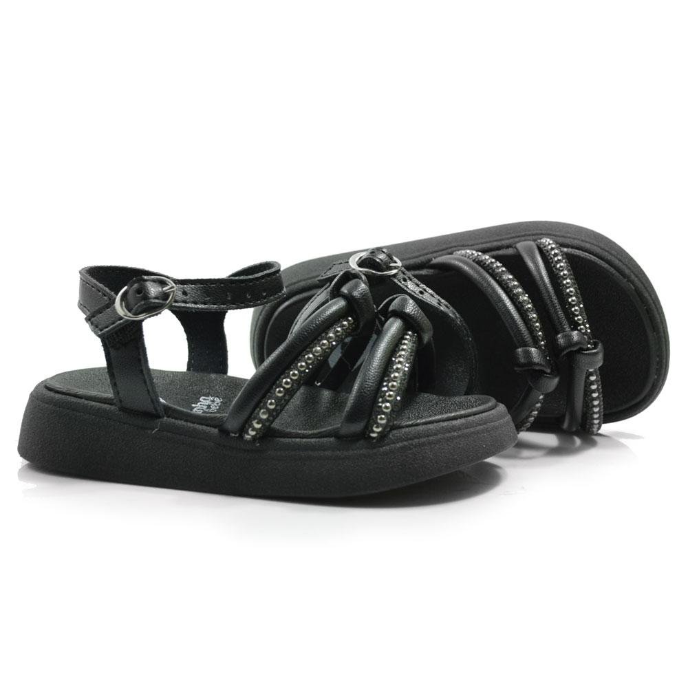 Sandália Flat Infantil Molekinha 2733.103.28249 Preto 2