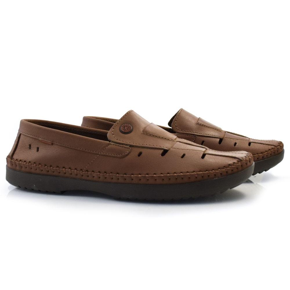 Sapatilha de Couro Masculina Free Way LOGANX-2 Marrom 2