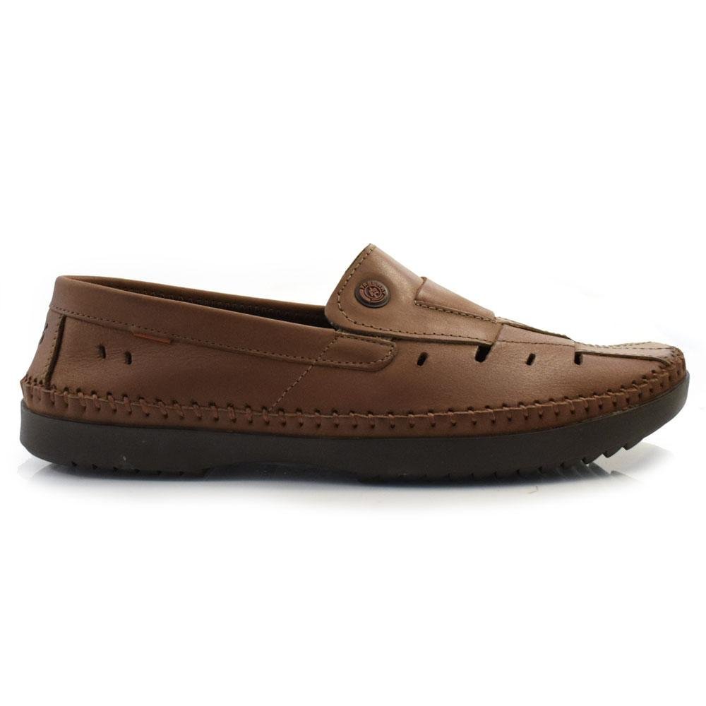 Sapatilha de Couro Masculina Free Way LOGANX-2 Marrom 3
