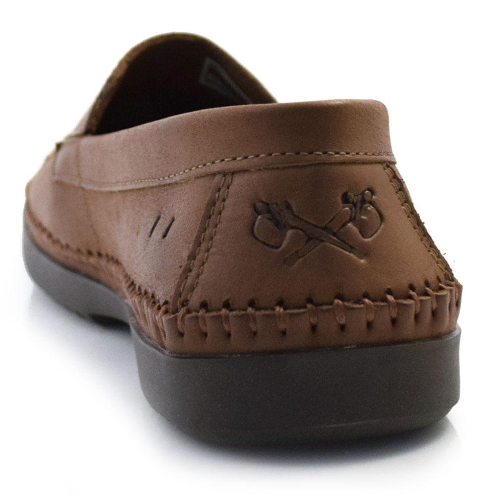 Sapatilha de Couro Masculina Free Way LOGANX-2 Marrom 4