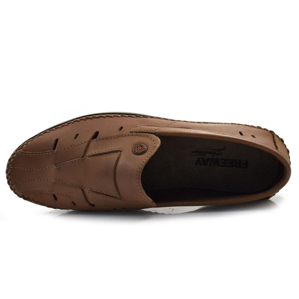 Sapatilha de Couro Masculina Free Way LOGANX-2 Marrom 6