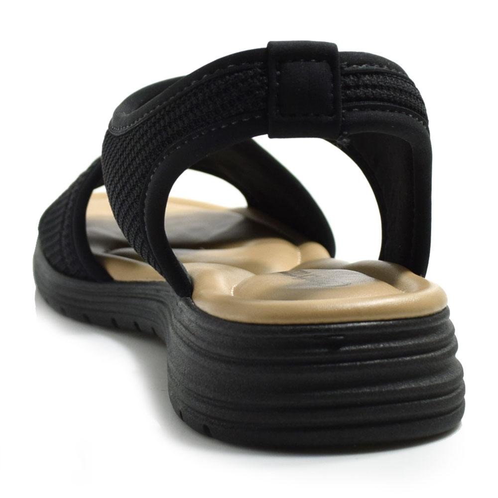 Sandália Rasteira Feminina Comfortflex 2551302 Preto 4