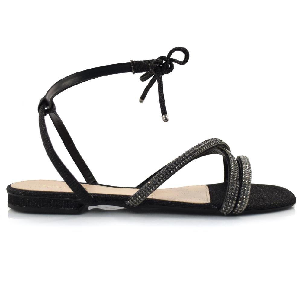 Sandália Rasteira Feminina Lacolly 28220 Preto 4