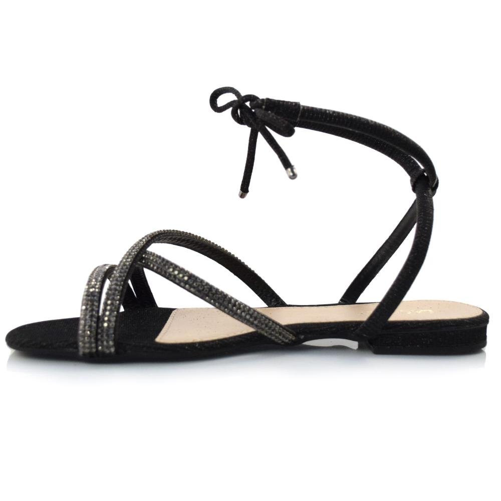 Sandália Rasteira Feminina Lacolly 28220 Preto 6