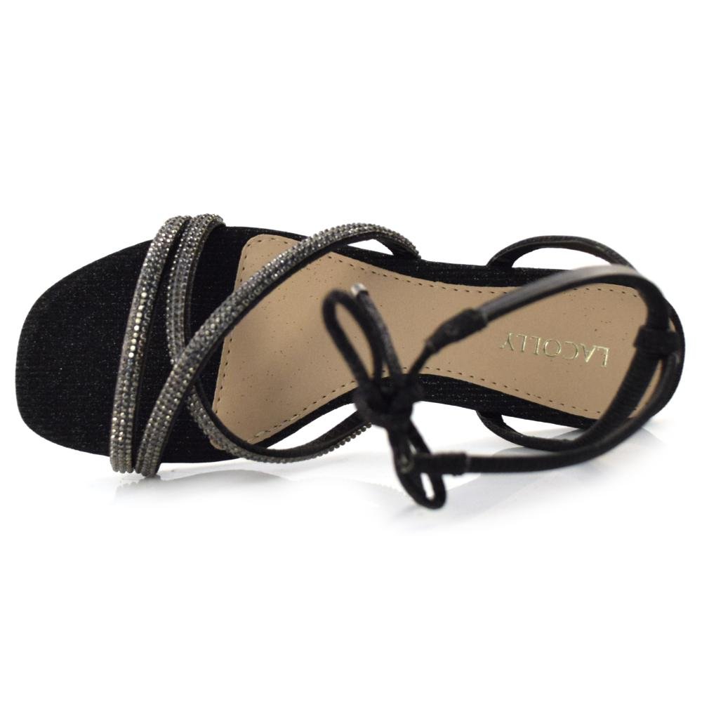 Sandália Rasteira Feminina Lacolly 28220 Preto 7