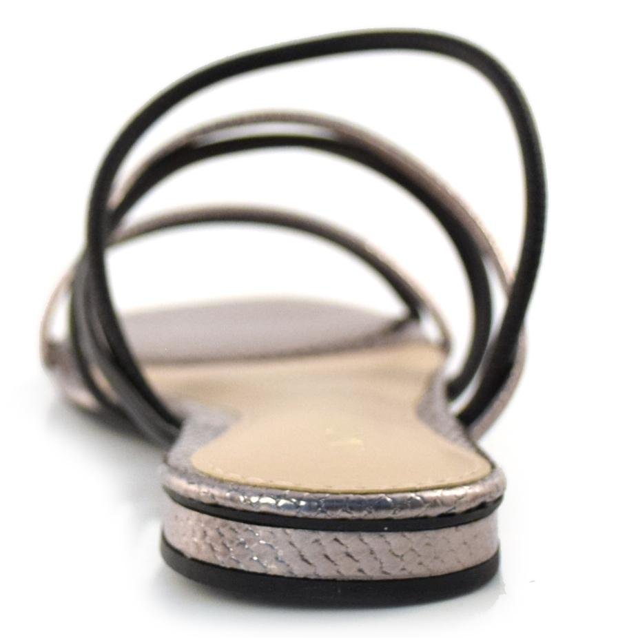 Sandália Rasteira Feminina Lacolly 83004 Preto 5