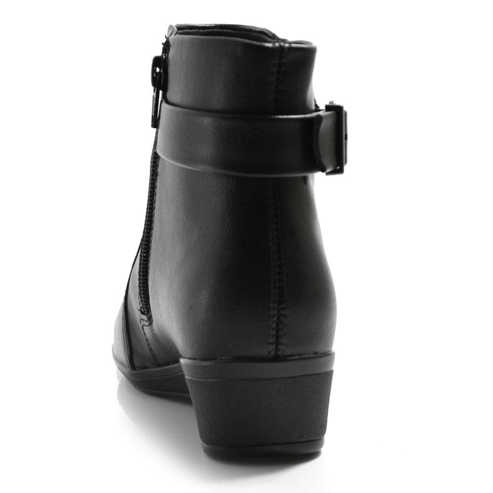 Bota de Cano Curto Feminina Comfortflex 2474303 Preto 4