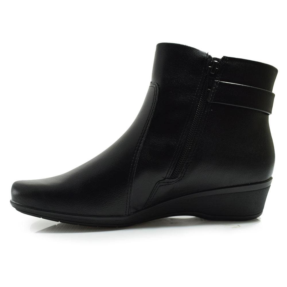 Bota de Cano Curto Feminina Comfortflex 2474303 Preto 5