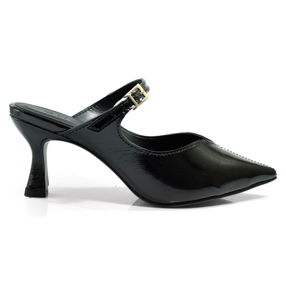 Mule de Couro e Salto Feminino Suzzara 49930 Preto 3