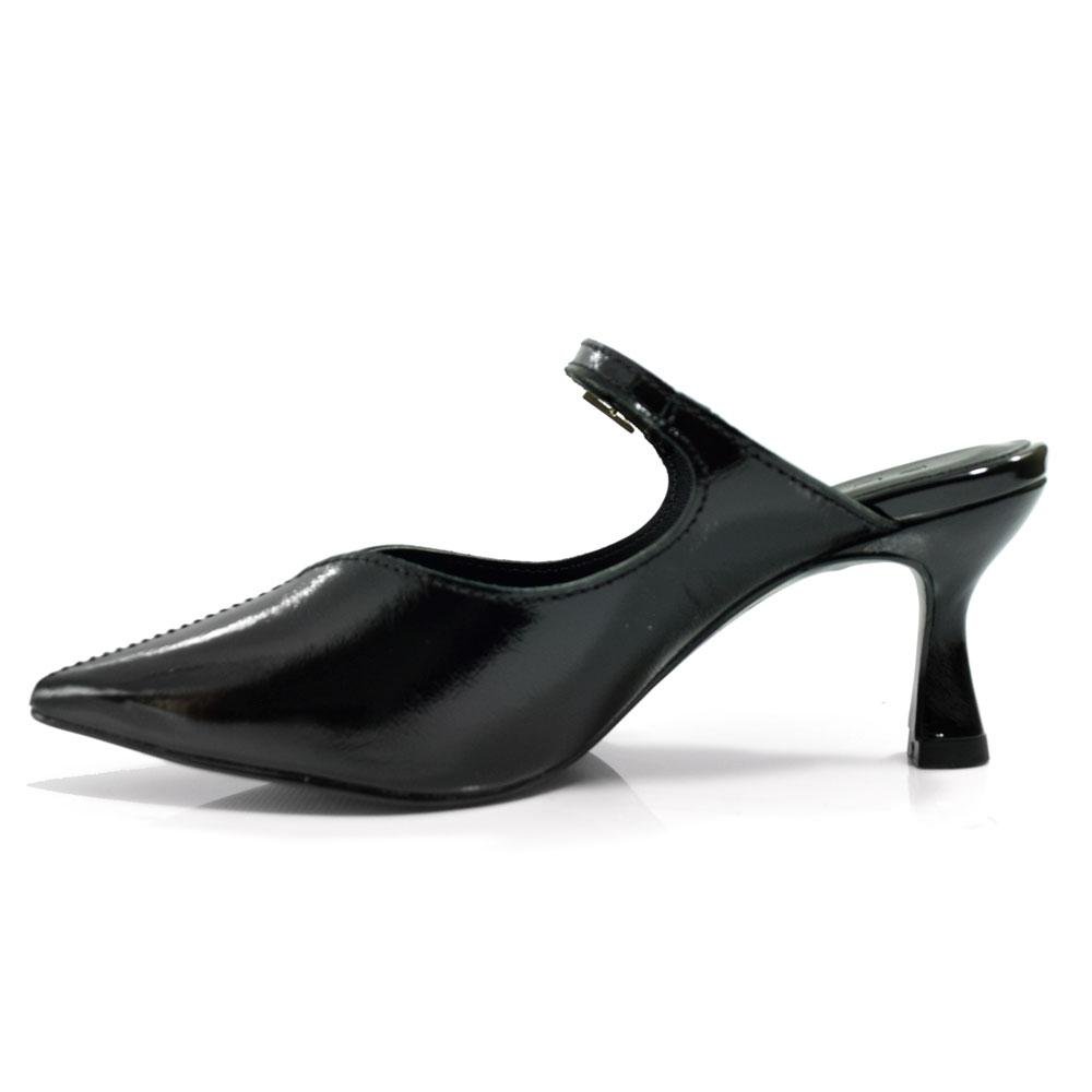 Mule de Couro e Salto Feminino Suzzara 49930 Preto 5