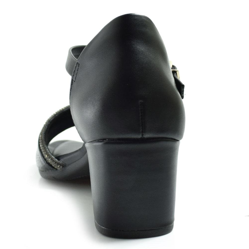 Sandália de Salto Bloco Feminina Comfortflex 2557304 Preto 4