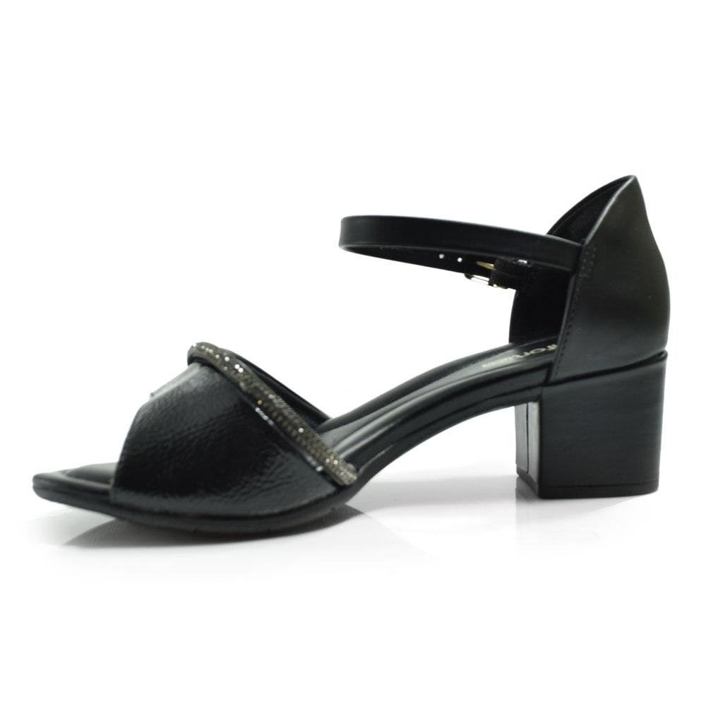 Sandália de Salto Bloco Feminina Comfortflex 2557304 Preto 5