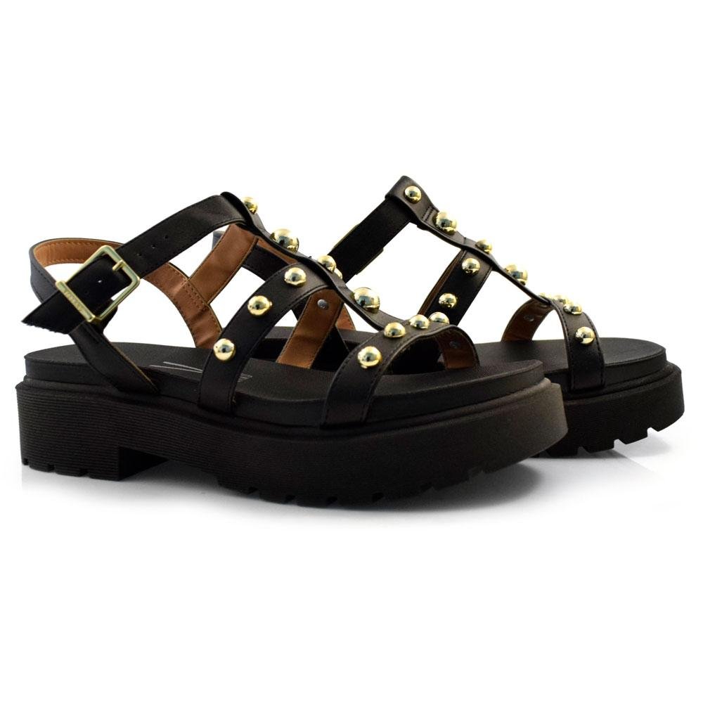 Sandália Flat Feminina Vizzano 6499.110.7286 Preto 2