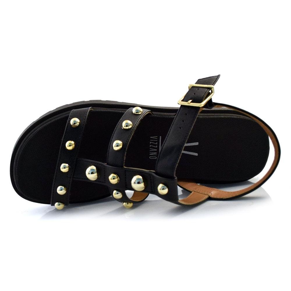 Sandália Flat Feminina Vizzano 6499.110.7286 Preto 6