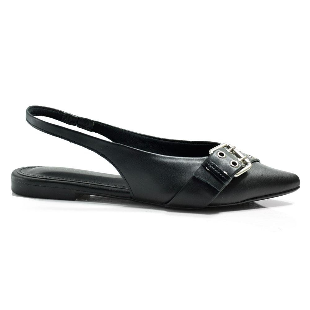 Sapatilha Slingback Feminina Cazzualen 866075 Preto 3