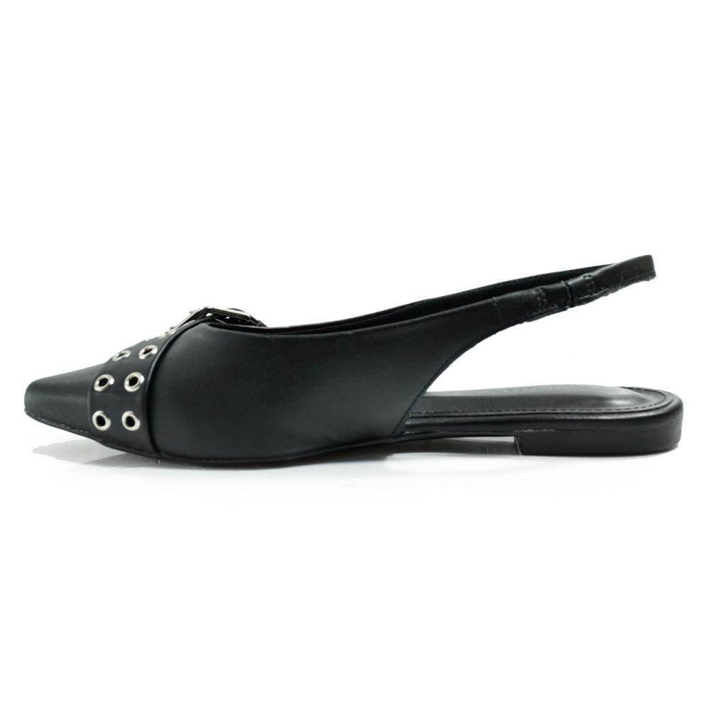 Sapatilha Slingback Feminina Cazzualen 866075 Preto 5