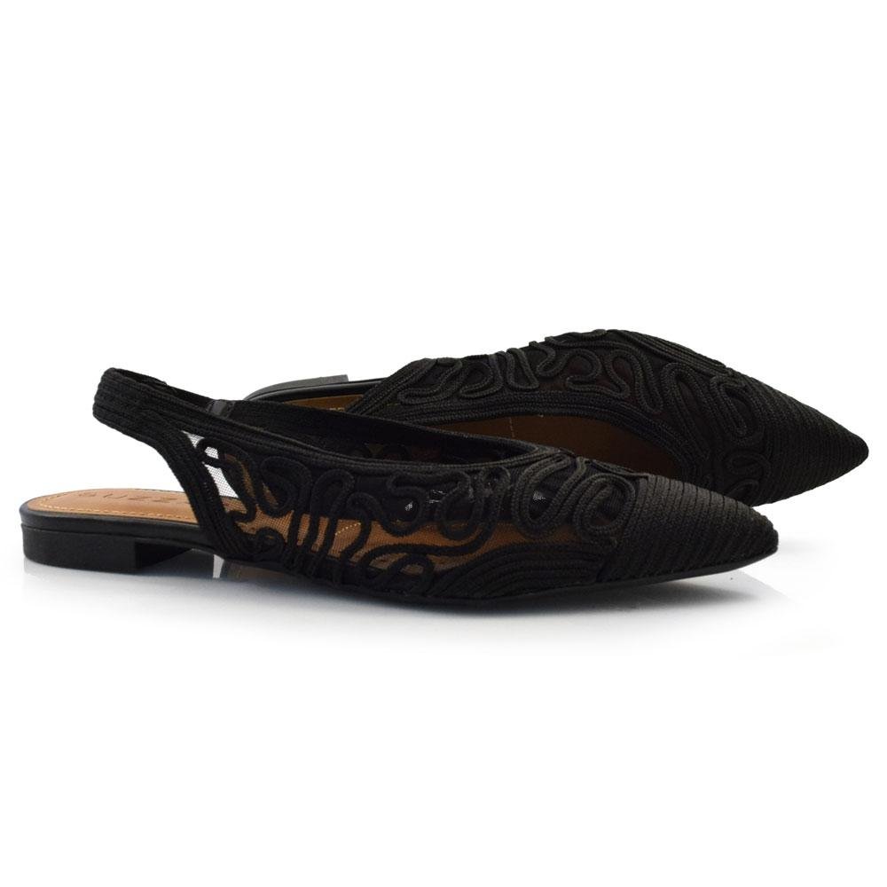 Sapatilha Slingback Feminina Suzzara 373280 Preto 2