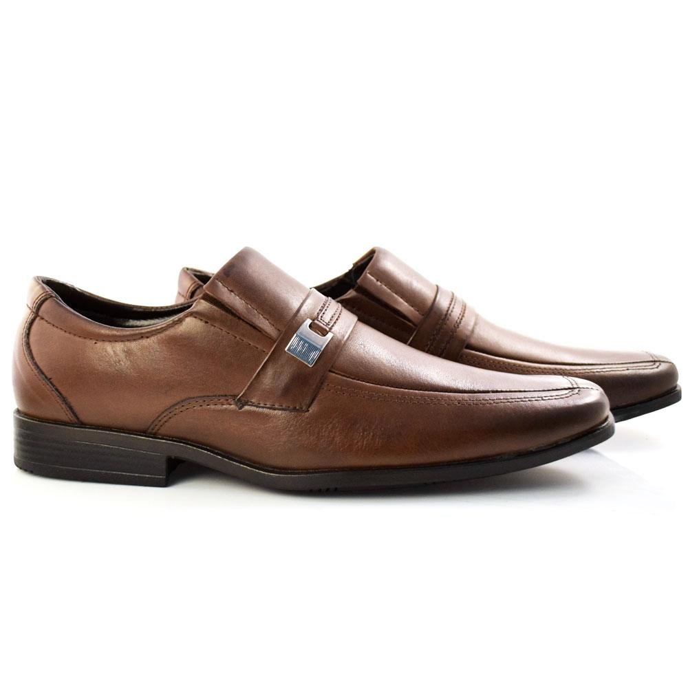 Sapato Social de Couro Masculino Zapattero 7512 Marrom 2