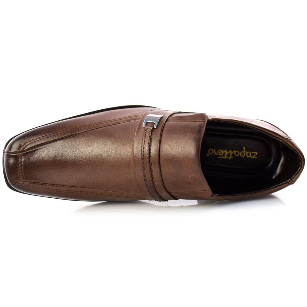 Sapato Social de Couro Masculino Zapattero 7512 Marrom 6