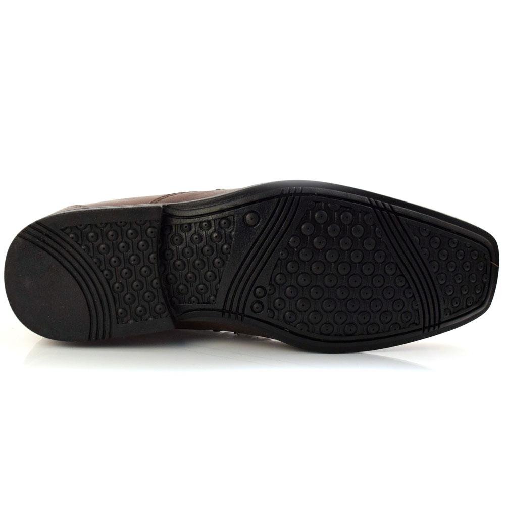 Sapato Social de Couro Masculino Zapattero 7512 Marrom 7