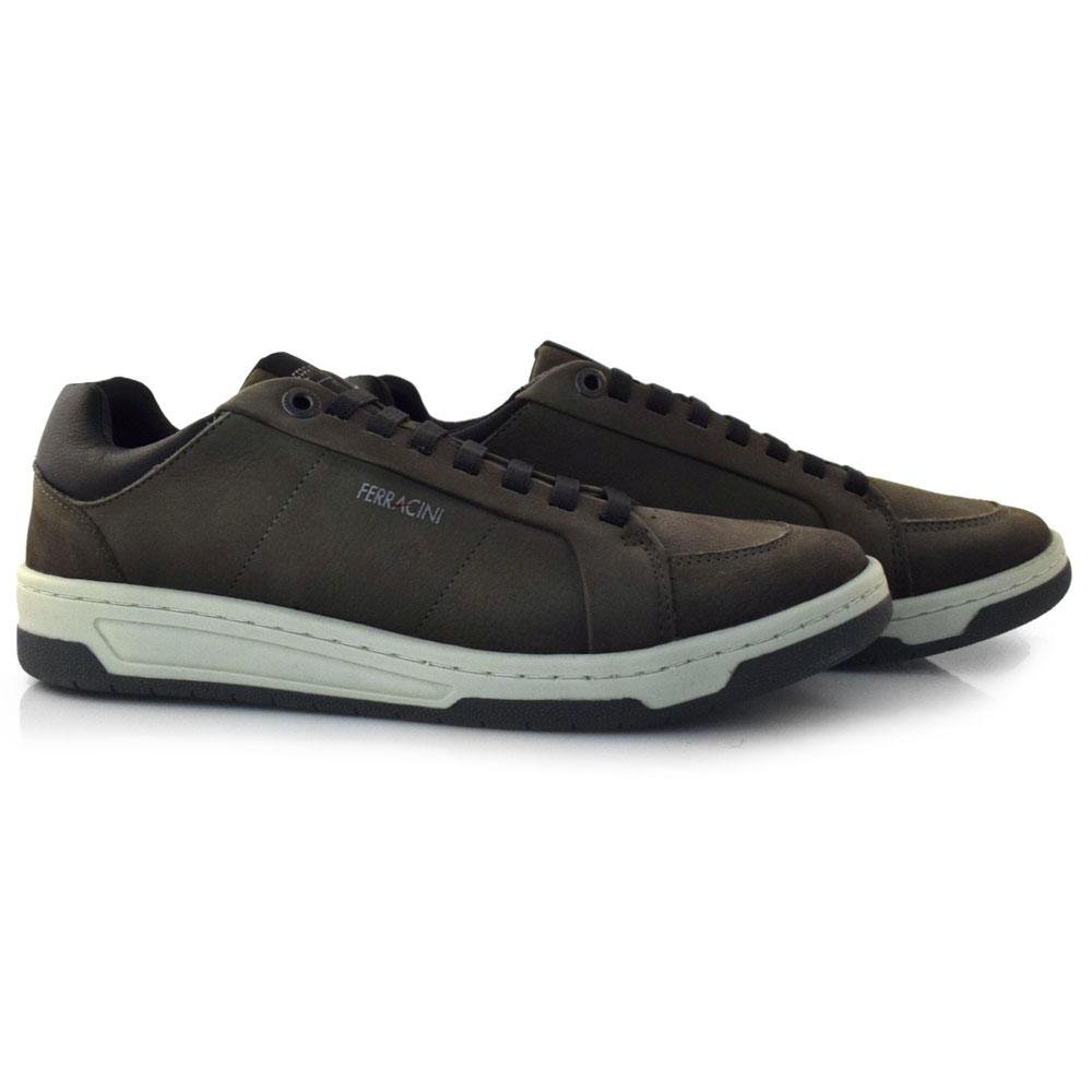 Sapatênis Masculino de Couro Ferracini Vox 8050 Marrom 2