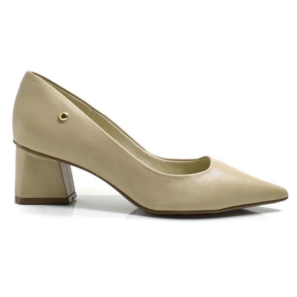 Scarpin de Salto Bloco Cazzualen T3838-539 Bege 3