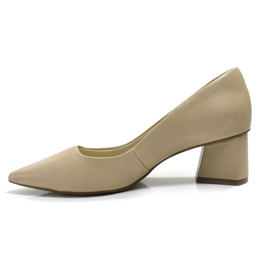 Scarpin de Salto Bloco Cazzualen T3838-539 Bege 5