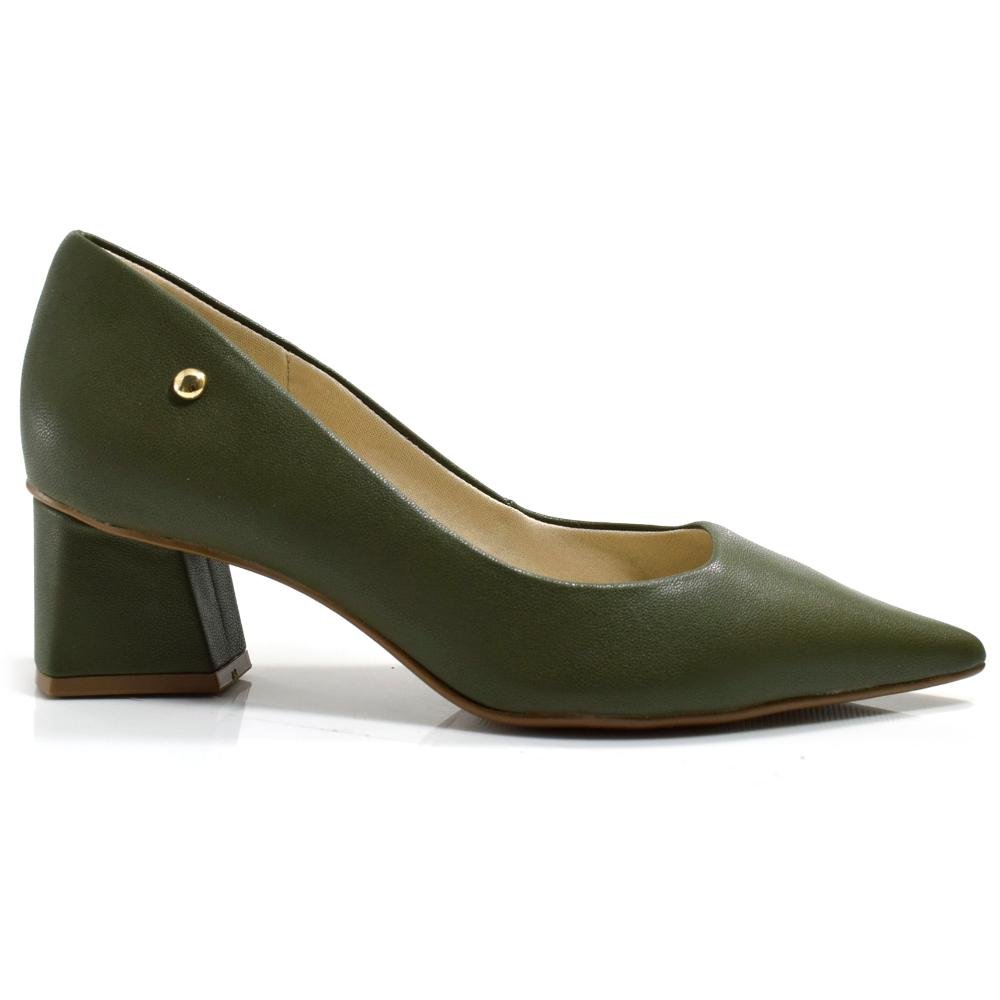 Scarpin de Salto Bloco Cazzualen T3838-539 Verde 3