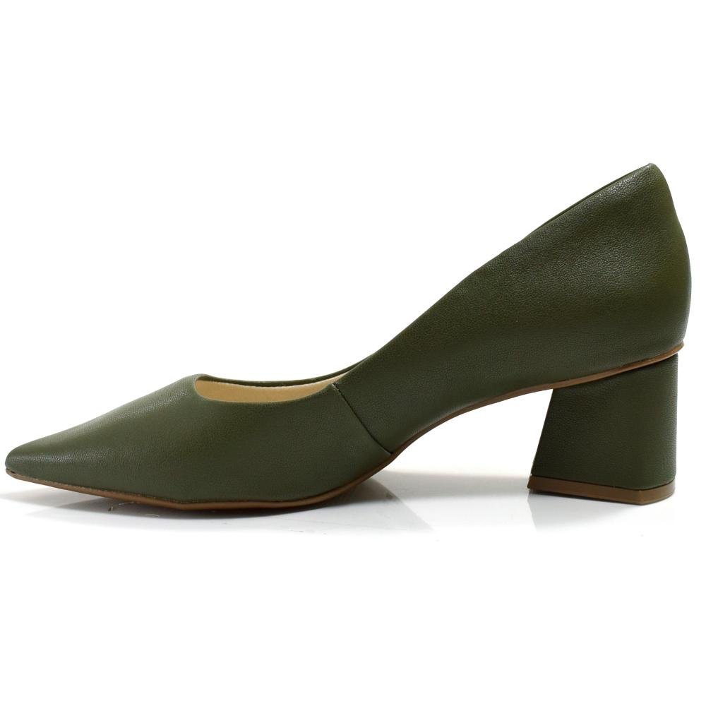 Scarpin de Salto Bloco Cazzualen T3838-539 Verde 5
