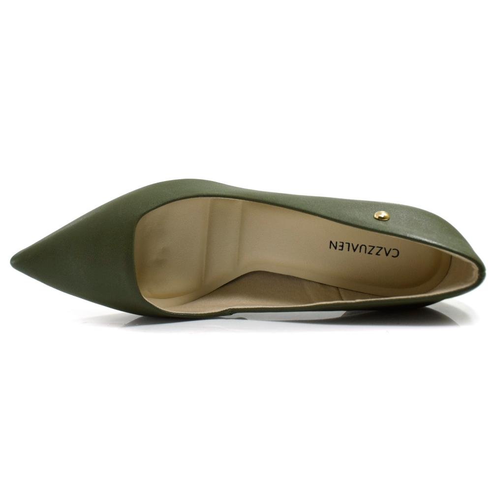 Scarpin de Salto Bloco Cazzualen T3838-539 Verde 6
